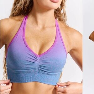 BuffBunny Collection X Bailey Stewart Ultraviolet Halter Seamless Sports Bra